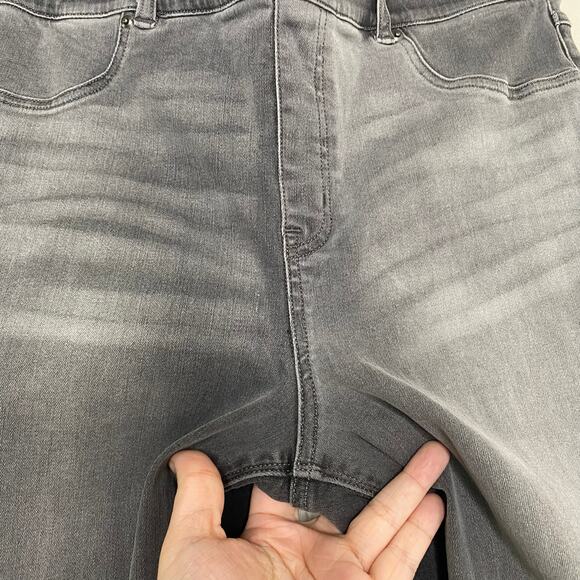 SPANX Vintage Gray Distressed Skinny Denim Leggings Style 20213R Size XL - Picture 5 of 10